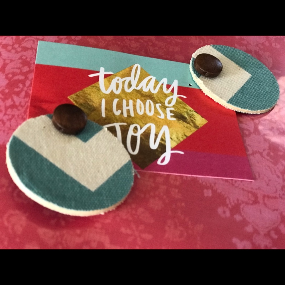 Handmade Made Fabric stretched jumbo earrings